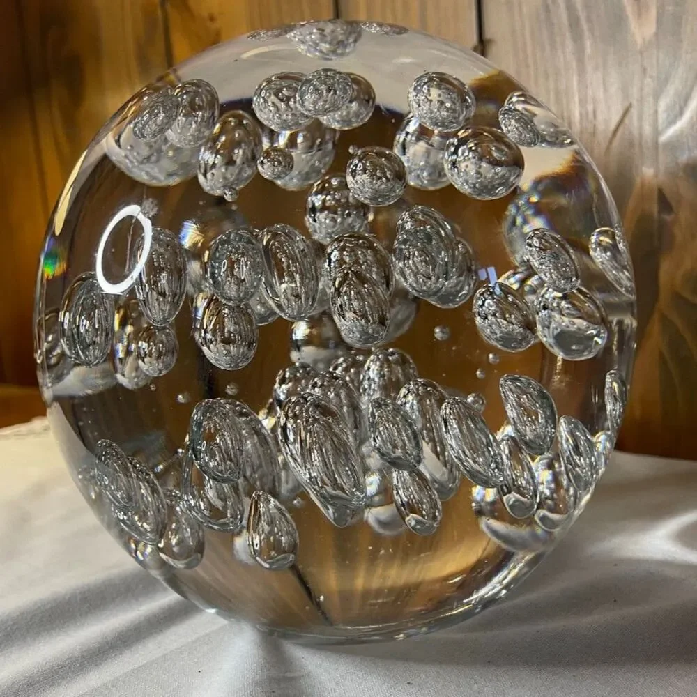 Italian mid-century crystal glass sphere